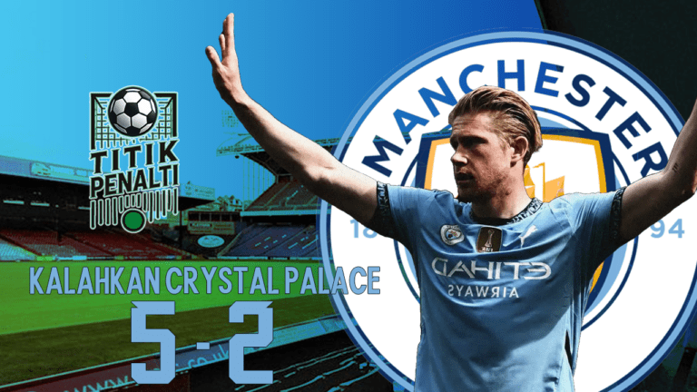 Manchester City Bangkit Gemilang Kalahkan Crystal Palace 5-2 Setelah Tertinggal Dua Gol