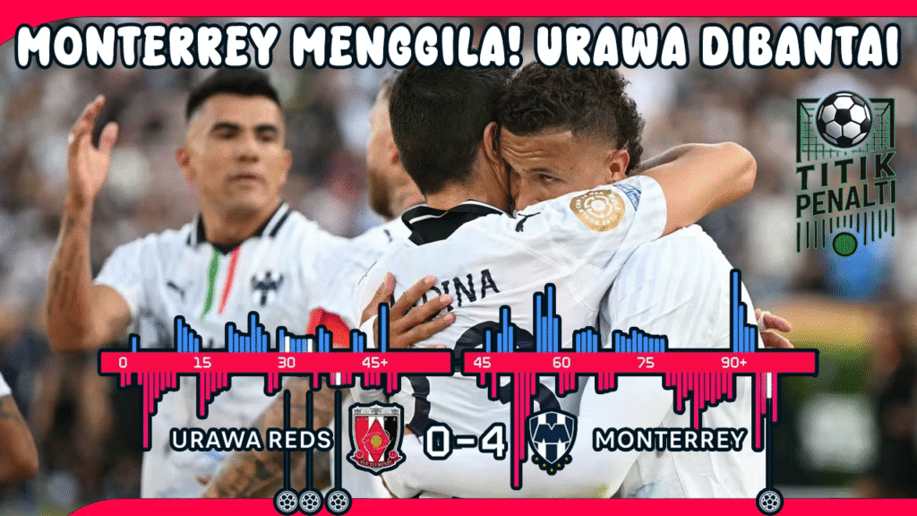 Monterrey Menggila Urawa Dibantai 4-0, Tiket Babak Gugur CWC 2025 di Tangan