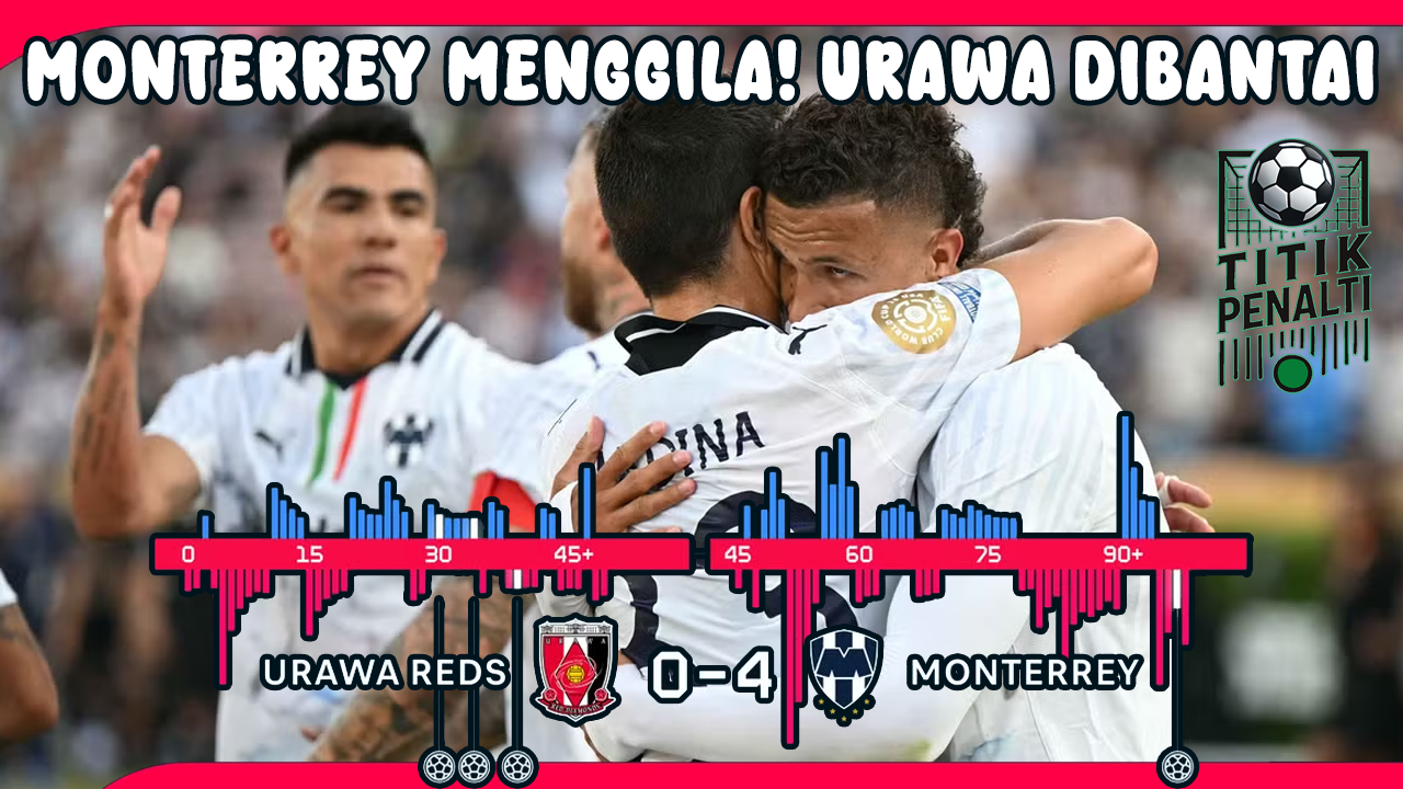 Monterrey Menggila Urawa Dibantai 4-0, Tiket Babak Gugur CWC 2025 di Tangan