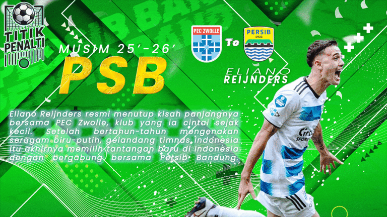 Eliano Reijnders Tinggalkan PEC Zwolle, Kini Siap Jadi Motor Baru Persib Bandung