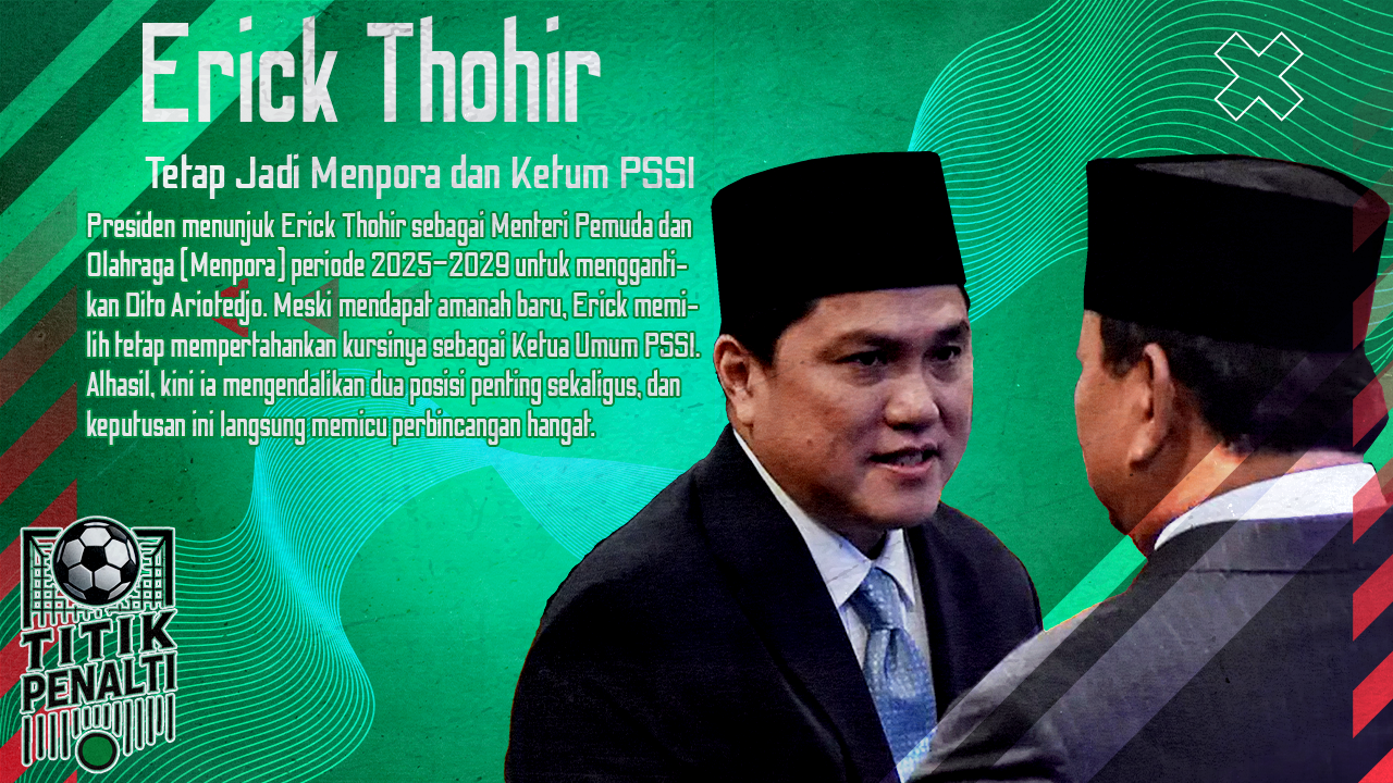 Erick Thohir Resmi Jadi Menpora 2025–2029, Tapi Tetap Gaspol Sebagai Ketum PSSI