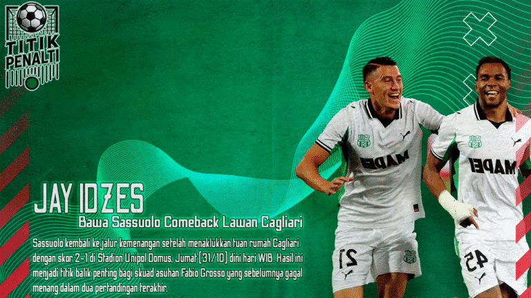 Jay Idzes Aktifkan Mode Defender, Bawa Sassuolo Comeback Lawan Cagliari