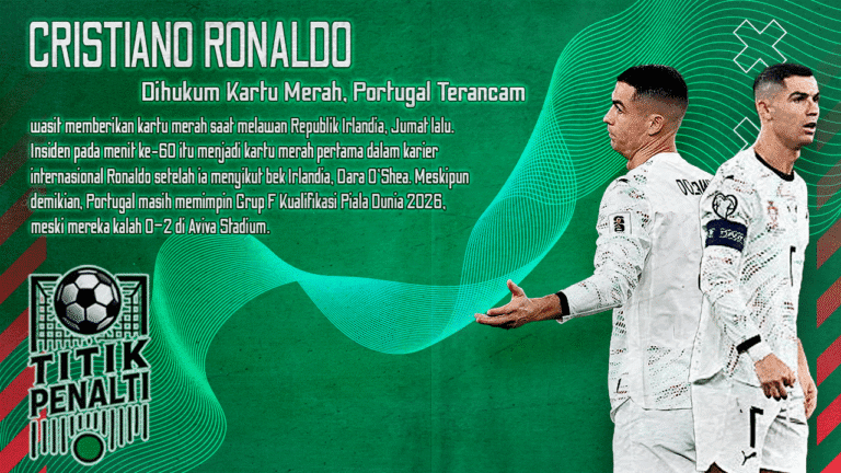 Drama Ronaldo Dihukum Kartu Merah, Portugal Terancam Terluka di Kualifikasi Piala Dunia