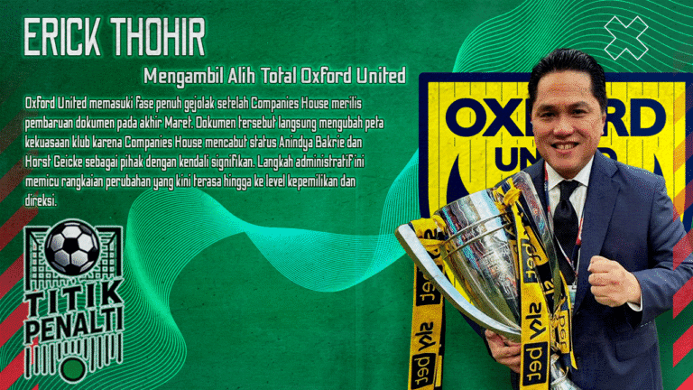 Kursi Panas Oxford United Bergejolak Erick Thohir Mengambil Aliih Total, Dua Penguasa Lama Tersingkir